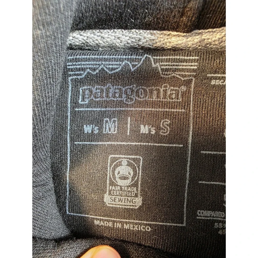 Patagonia Fleece Hoodie Mens Small Black Graphic Pullover Ventura‎ California